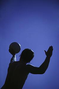 A man with a volleyball