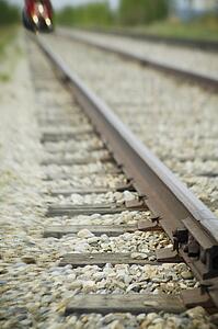 A train on tracks