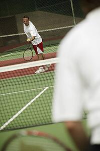 A tennis game