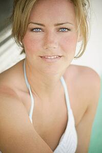 Portrait of a woman in bathing suit