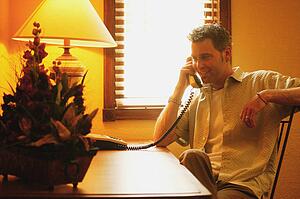 Man on telephone