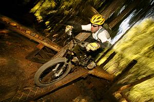 A mountain biker
