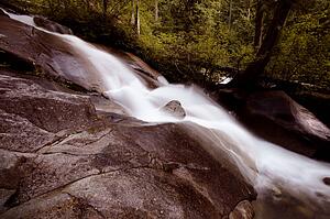 A waterfall