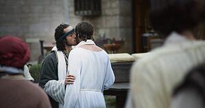Judas betrays Jesus with a kiss