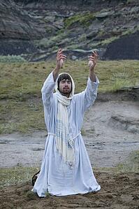 Jesus praying in the garden of Gethsemane