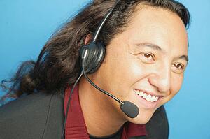 Portrait of a man with headset