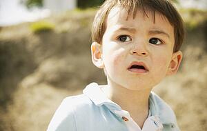 Closeup of a little boy's face