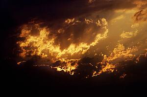 Evening clouds and sunset