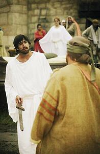 Jesus talking to disciple