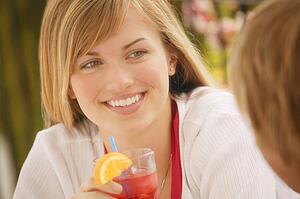 Young female with drink