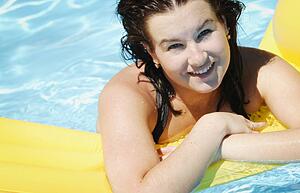 In the pool