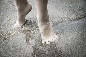 Feet in the water