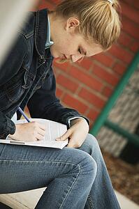 Student working alone