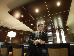 Businessman with a cup of coffee