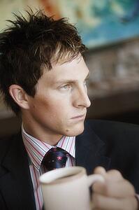 Businessman with a cup of coffee