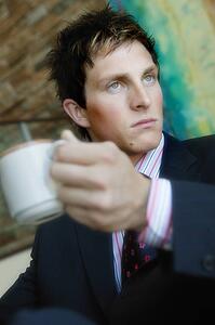 Businessman with a cup of coffee