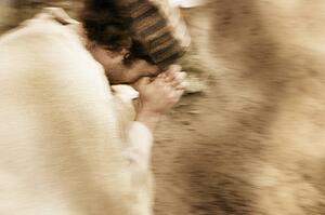 A man prays