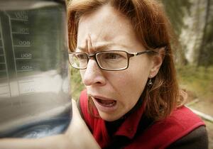Woman is aghast