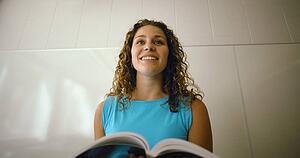 A student making a speech