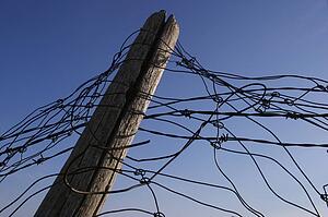 A wire fence