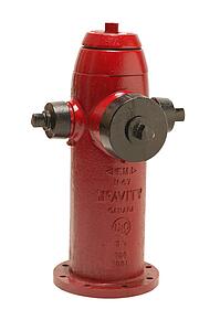 A red fire hydrant