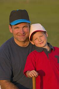 Portrait of father and son
