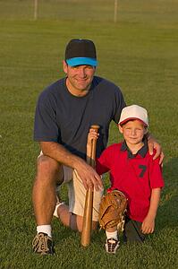 Portrait of father and son