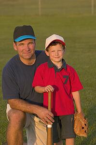 Portrait of father and son
