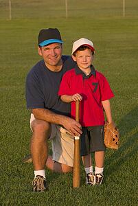 Portrait of father and son