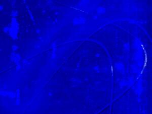 A blue splatter