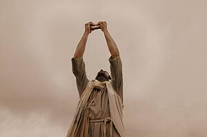 Jesus blesses bread