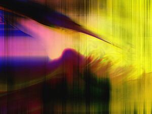 A wispy flow of color