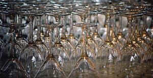 Clean glasses waiting