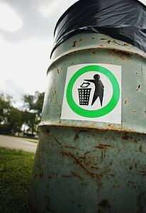 A trash can