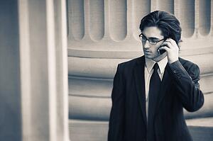 Businessman on cell phone