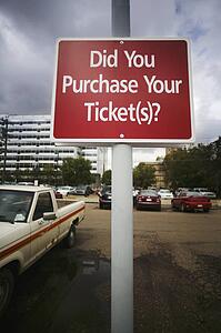 Sign in a parking lot