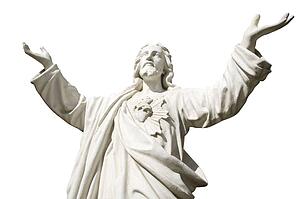 Hands stretched towards heaven
