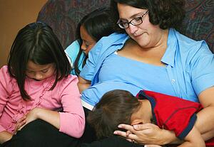 Family prays together