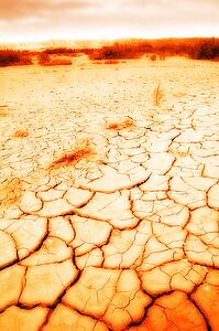Surreal hot desert