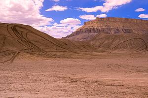 Old desert and rock face