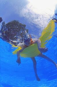 Child in swimming pool