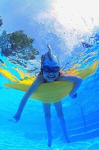 Child in swimming pool