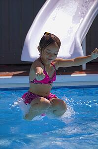 Child on waterslide