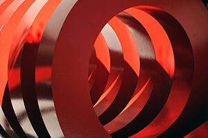 A red striped tube