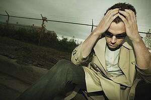 Man giving up