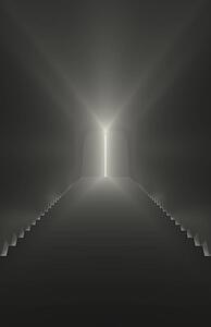 Stairway to the welcoming doorway of success.