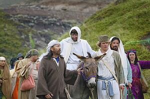 Jesus journey on the donkey