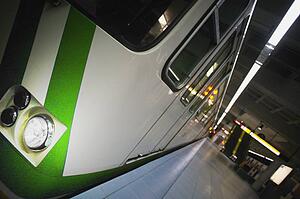 Modern underground train