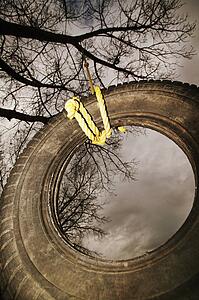 A tire swing