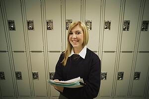 Teenage girl student